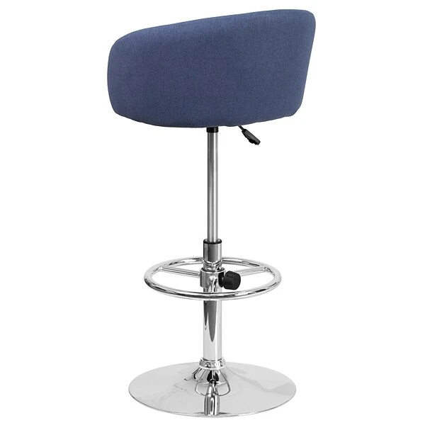 Flash Furniture Contemporary Fabric Adjustable Height Barstool With Back, Blue (CHTC31066LBLFAB) - Image 4
