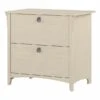 Bush Furniture Salinas Lateral File Cabinet, Antique White (SAF132AW-03)