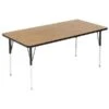 Correll® 30"D X 72"L Rectangular Heavy Duty Activity Table; Walnut High Pressure Laminate Top