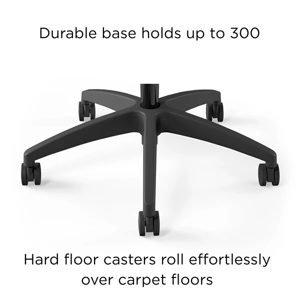 Union & Scale™ Workplace2.0™ 500 Series Armless Fabric Task Chair, Black, (52257) - Image 5