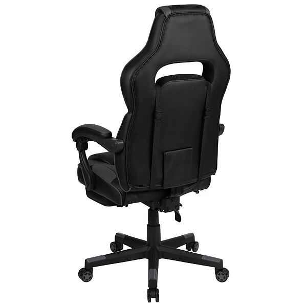 Flash Furniture X40 Ergonomic LeatherSoft Swivel Gaming Massaging Chair, Black/Gray (CH00288BK) - Image 7