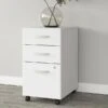 Bush Business Furniture Studio A 3-Drawer Mobile File Cabinet, Locking, Letter/Legal, White, 20" (SDF216WHSU-Z)