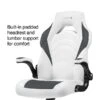 Staples Emerge Vortex Bonded Leather Gaming Chair, White And Gray (52503)
