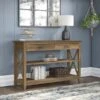 Bush Furniture Key West 47" X 16" Console Table With Drawers And Shelves, Reclaimed Pine (KWT248RCP-03)