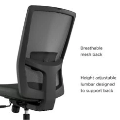 Union & Scale™ Workplace2.0™ 500 Series Armless Fabric Task Chair, Iron Ore (52263)