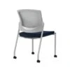 Union & Scale Workplace2.0™ Fabric Guest Chair, Navy, Integrated Lumbar, Armless, Stationary Seat Control (53700)
