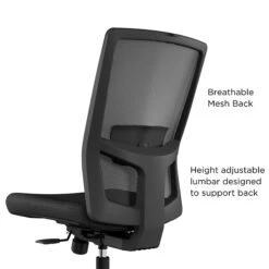 Union & Scale⢠Workplace2.0⢠500 Series Armless Fabric Task Chair, Black, (52257)