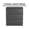 Quill Brand® 3-Drawer Lateral File Cabinet, Locking, Letter/Legal, Charcoal, 36"W (26823D-CC)