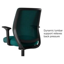 Union & Scale™ Essentials Ergonomic Fabric Swivel Task Chair, Teal (UN60410)
