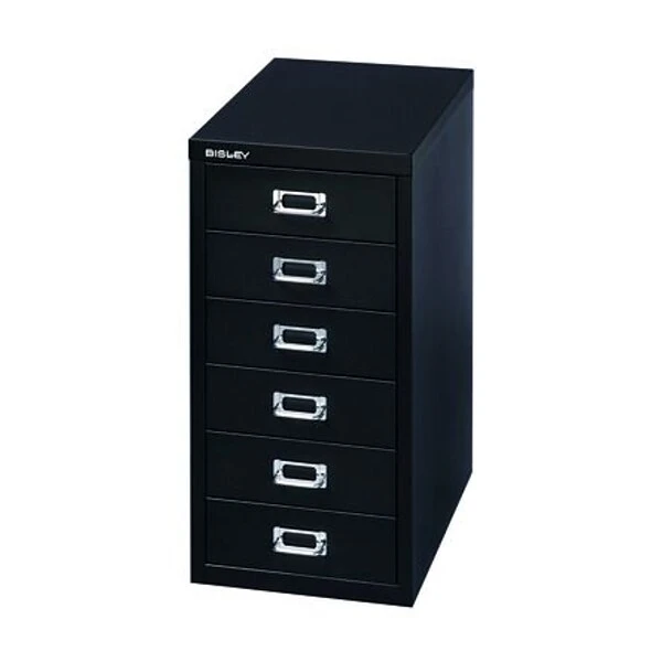 Bisley® 6-Drawer Steel Vertical File Cabinet, Black, Letter/A4 (MD6-BK) - Image 4