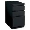 Lorell Mobile File Pedestal, Black, 15" X 19.9" X 27.8"