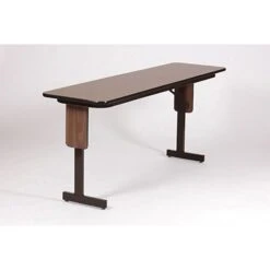 Correll 72" High-Pressure Laminate & Particle Board Rectangular Table, Gray Granite