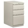 HON Mobile Pedestal, Box/Box/File, 20"D, Light Gray (BSXHBMP2BQ)