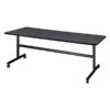 Regency Seating Kobe 72" X 30" Flip Top Mobile Training Table, Grey (MKFT7230GY)