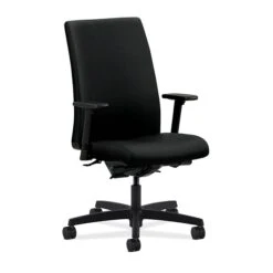 HON® Ignition® Mid-Back Office Chair, Black Fabric, Seat: 20"W X 17"D; Back: 19"W X 24"H