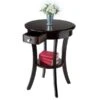 Winsome Sasha 27" X 20" X 20" Composite Wood Accent Table, Cappuccino