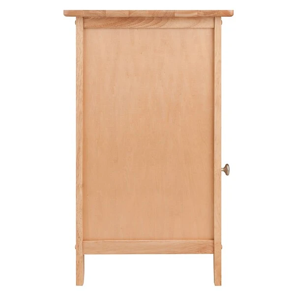 Winsome 25" X 18.9" X 14.96" Composite Wood End/Night Table With Satine Nickel Knob, Natural - Image 3