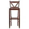 Winsome V-Back 29" Bar Stools, Walnut, Set Of 2 (94259)