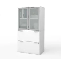 Bestar I3 Plus Lateral File With Storage Cabinet In White (160870-17)