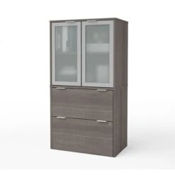 Bestar I3 Plus Lateral File With Storage Cabinet In Bark Gray (160870-47)
