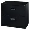 Space Solutions 2-Drawer Lateral File Cabinet, Letter-Width, Black, 30" Wide (19296)