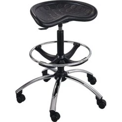 Safco® Sit-Star Stool Polyurethane Foam Drafting, Black