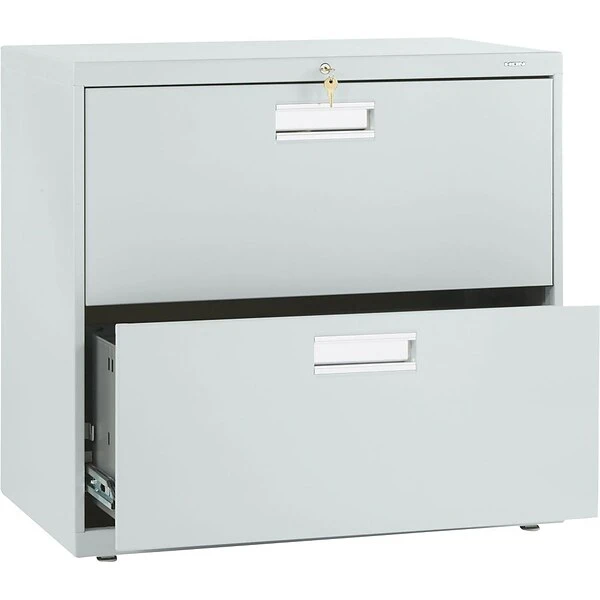 HON® Brigade® 600 Series Lateral, 2-Drawer, Light Gray, 19.25"D - Image 2