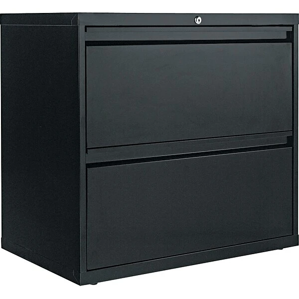 Alera® 2-Drawer Lateral File Cabinet, Black, Letter And Legal (ALELA523029BL)