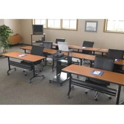 Safco Valore Training Series Polyester High Back Nesting Chair, Black