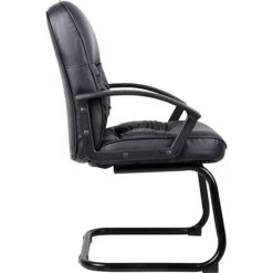 Boss Leather Guest Chair, Black (B7309)