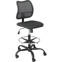 Safco Vue Nylon Mesh Back Fabric Computer And Desk Chair, Black (3395BL)