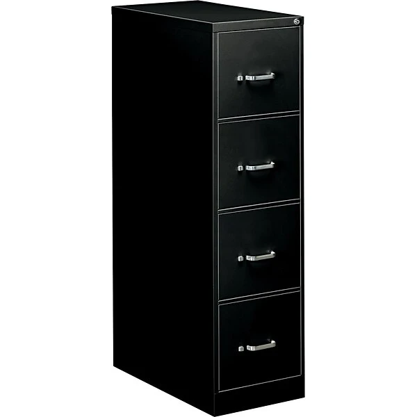 Alera 4-Drawer Economy Vertical File Cabinet, Letter, 15w X 25d X 52h, Black (41109)