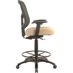 Tempur-Pedic® TP8200 Ergonomic Fabric Mid-Back Drafting Stool, Beige
