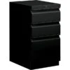 HON® Brigade® 3 Drawer Vertical File Cabinet, Black, Letter, Mobile, 20"D (HON33720RP)