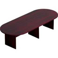 Offices To Go® Racetrack Conference Table, American Mahogany, 29 1/2"H X 120"W X 48"D