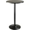 Winsome 39.76" X 23.66" X 23.66" MDF Round Pub Table, Black