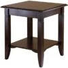 Winsome Nolan 21.97" X 20" X 20" Composite Wood End Table, Cappuccino