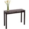 Winsome Linea 29.52" X 39.37" X 13.93" Wood Console/Hall Table With Chrome Accent, Dark Espresso