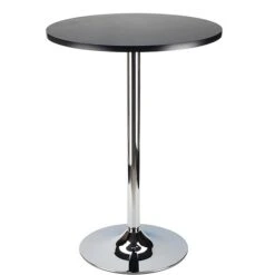 Winsome Spectrum 39.76" X 23.66" X 23.66" MDF Round Pub Table, Black