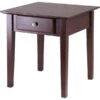 Winsome Rochester 20" X 20" X 20" Wood Shaker End Table, Brown (94821)