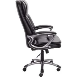 Serta Big & Tall Ergonomic Faux Leather Executive Big & Tall Chair, 350 Lb. Capacity, Black (43675OSS)
