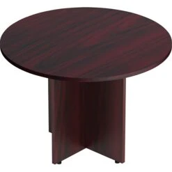 Offices To Go 42" Dia. Superior Laminate Round Conference Table, American Mahogany (TDSL42RAML)