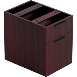Offices To Go® Hanging Box/File Pedestal, 2-Drawer, American Mahogany Laminate, 19"H X 15"W X 22"D