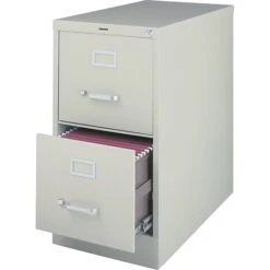 Quill Brand® 2-Drawer Vertical File Cabinet, Locking, Letter, Gray, 25"D (25156D-CC)