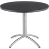 Iceberg CafeWorks 36" Round Cafe Table, Graphite/Silver, 30"H X 36"Diameter
