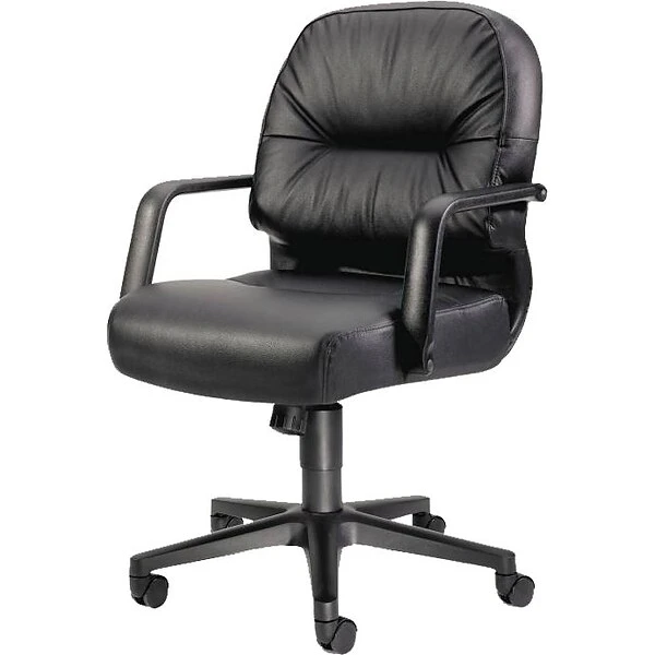 HONĀ® 2090 Series Leather Executive Mid-Back Chair, Black - Image 2