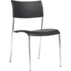 Global Offices To Go® Armless Stack Chair, Plastic, Black, Seat: 16.5"Wx16"D, Back: 17.5"Wx14.5"H, 4/CT