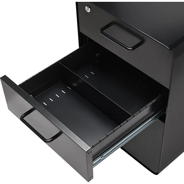 Stow 3-Drawer File Cabinet, Black - Image 2