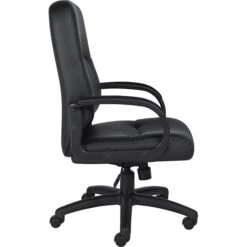 Offices To Go® Luxhide Leather Executive Chair, Black (OTG11617B)