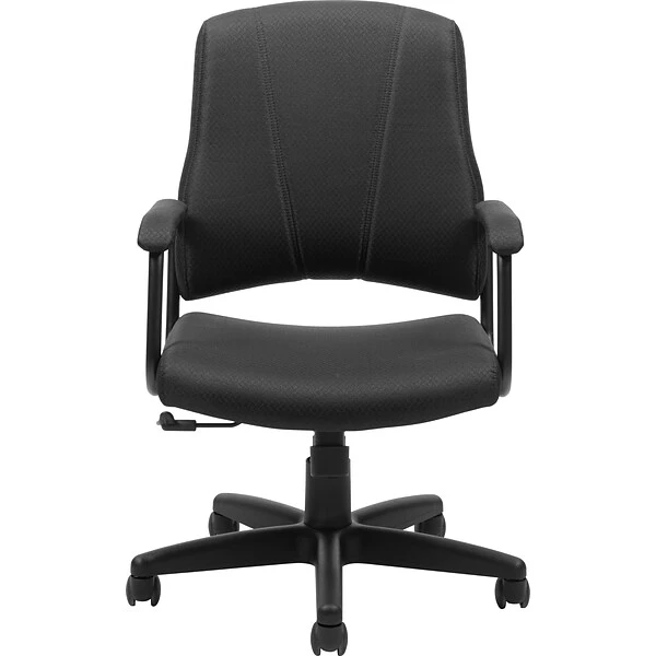 Global Offices To Go® High Back Tilter Exec Chair W/Arms, Fabric, Black, Seat: 20"x18", Back: 20"x20.5" - Image 3